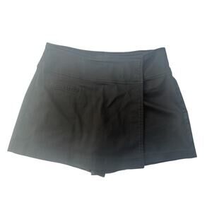 Cache Womens Size 8 Faux Wrap Skirt Front Shorts Back Black #5742